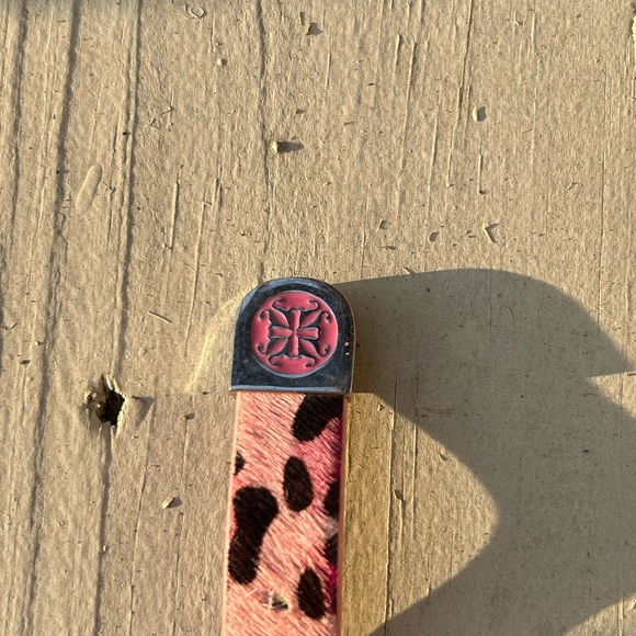 Rustic Cuff Faux Leopard Print Leather Cuff - Picture 4 of 6